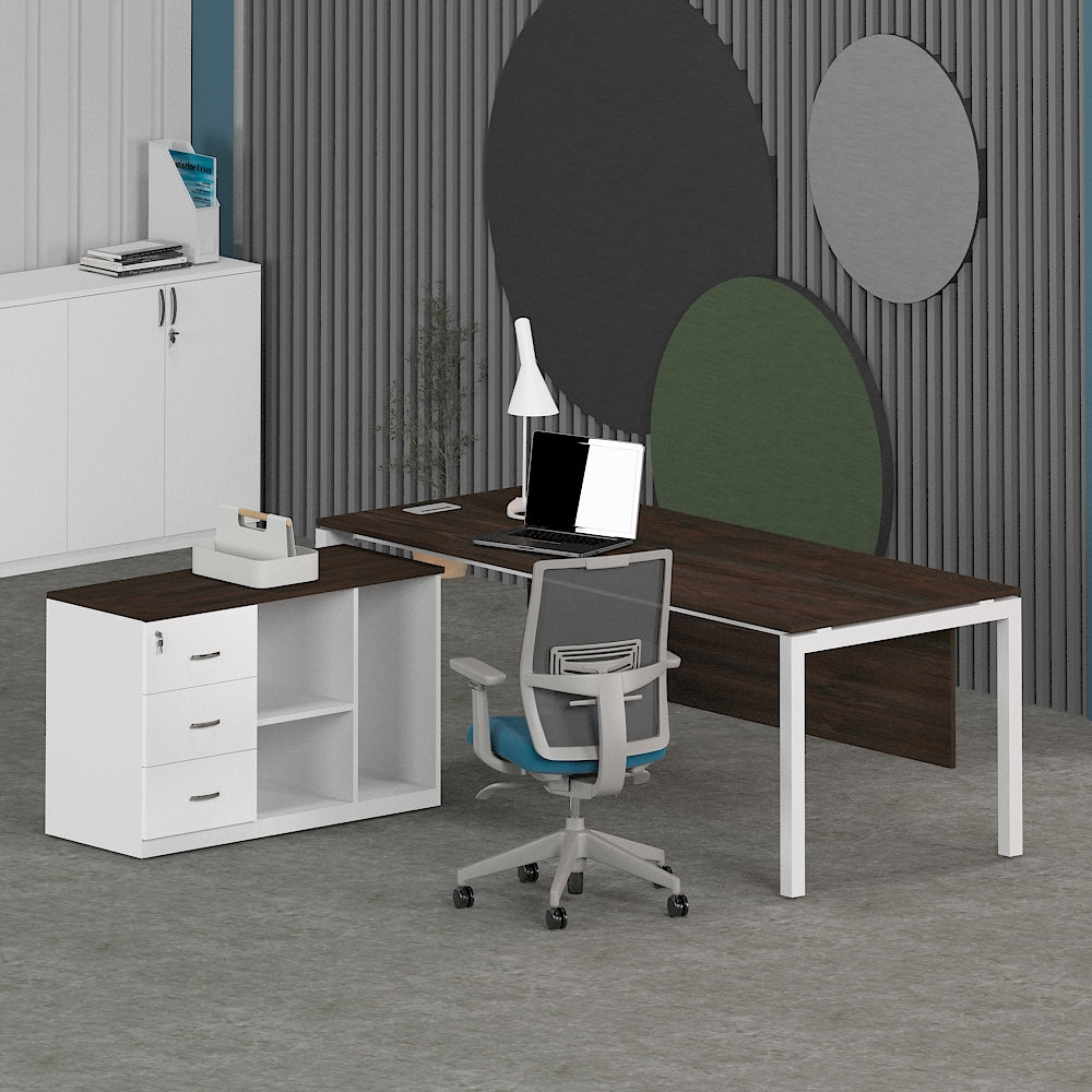 Matrix Office Executive Desk (with Side Cabinet) | Office Furniture Manufacturer & Supplier in Dubai | null