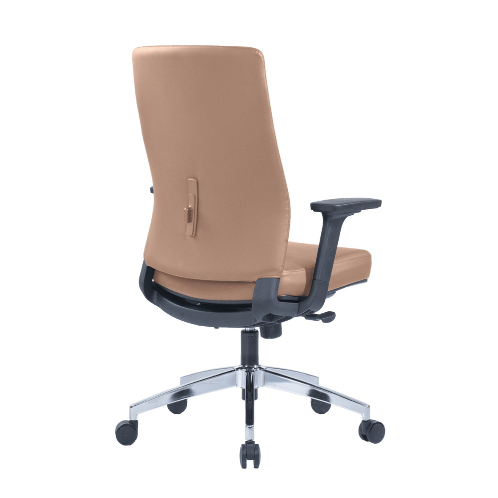 Medium back Paco Task Chair with adjustable armrests and grey nylon base.