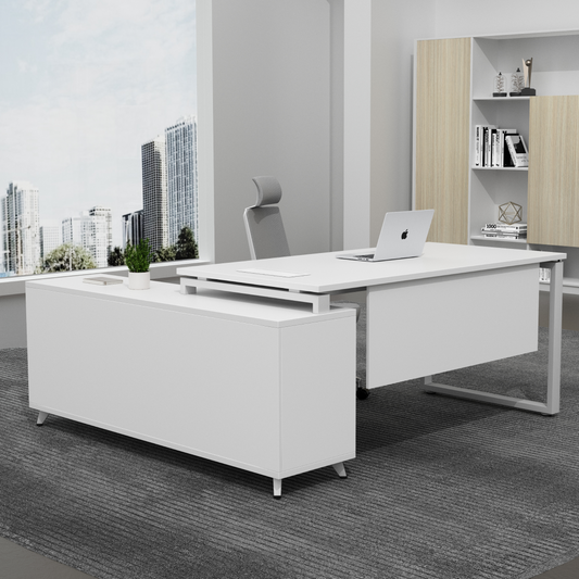 L-shaped table with storage SKYLAND NOVO 1800