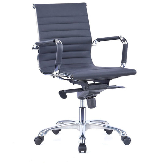CH-021A-B Ergonomic Medium Back Chair (Black)