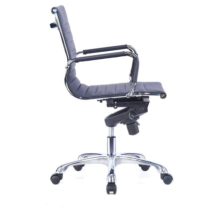 CH-021A-B Ergonomic Medium Back Chair (Black)