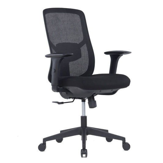 CH-226B Ergonomic Medium Back Chair (Black)