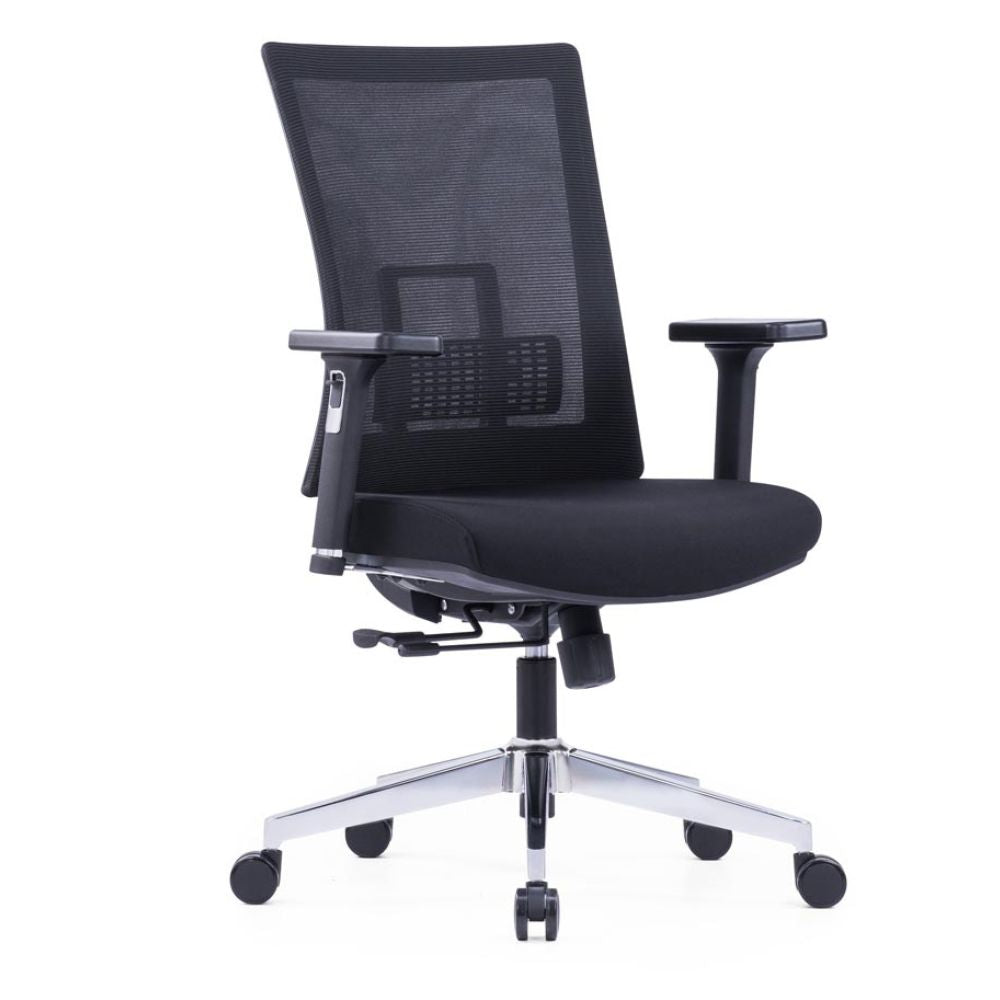 CH-247B Ergonomic Medium Back Chair (Black)