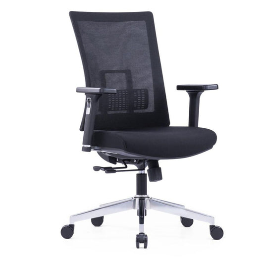 CH-247B Ergonomic Medium Back Chair (Black)