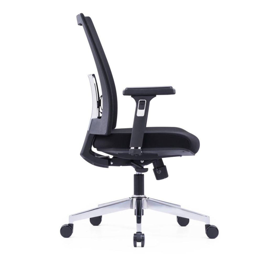 CH-247B Ergonomic Medium Back Chair (Black)