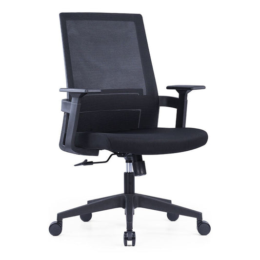 CH-268B Ergonomic Medium Back Chair (Black)
