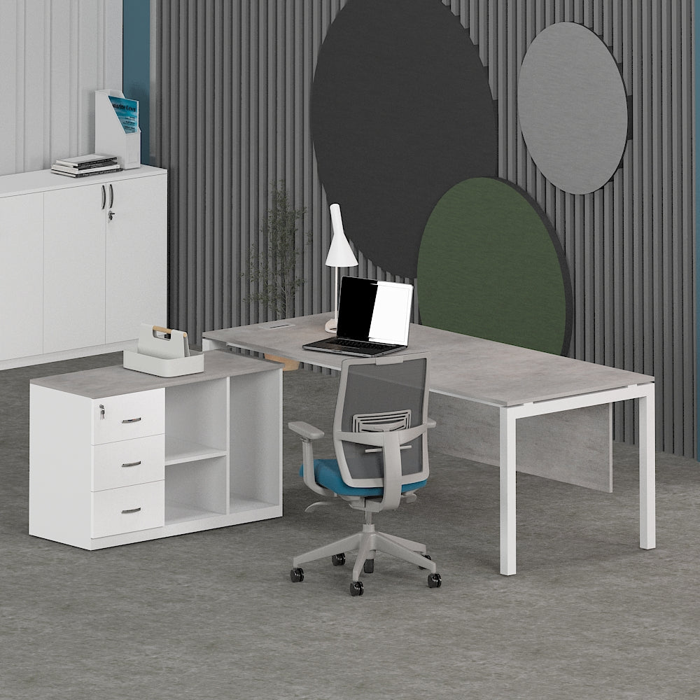 Matrix Office Executive Desk (with Side Cabinet) | Office Furniture Manufacturer & Supplier in Dubai | null