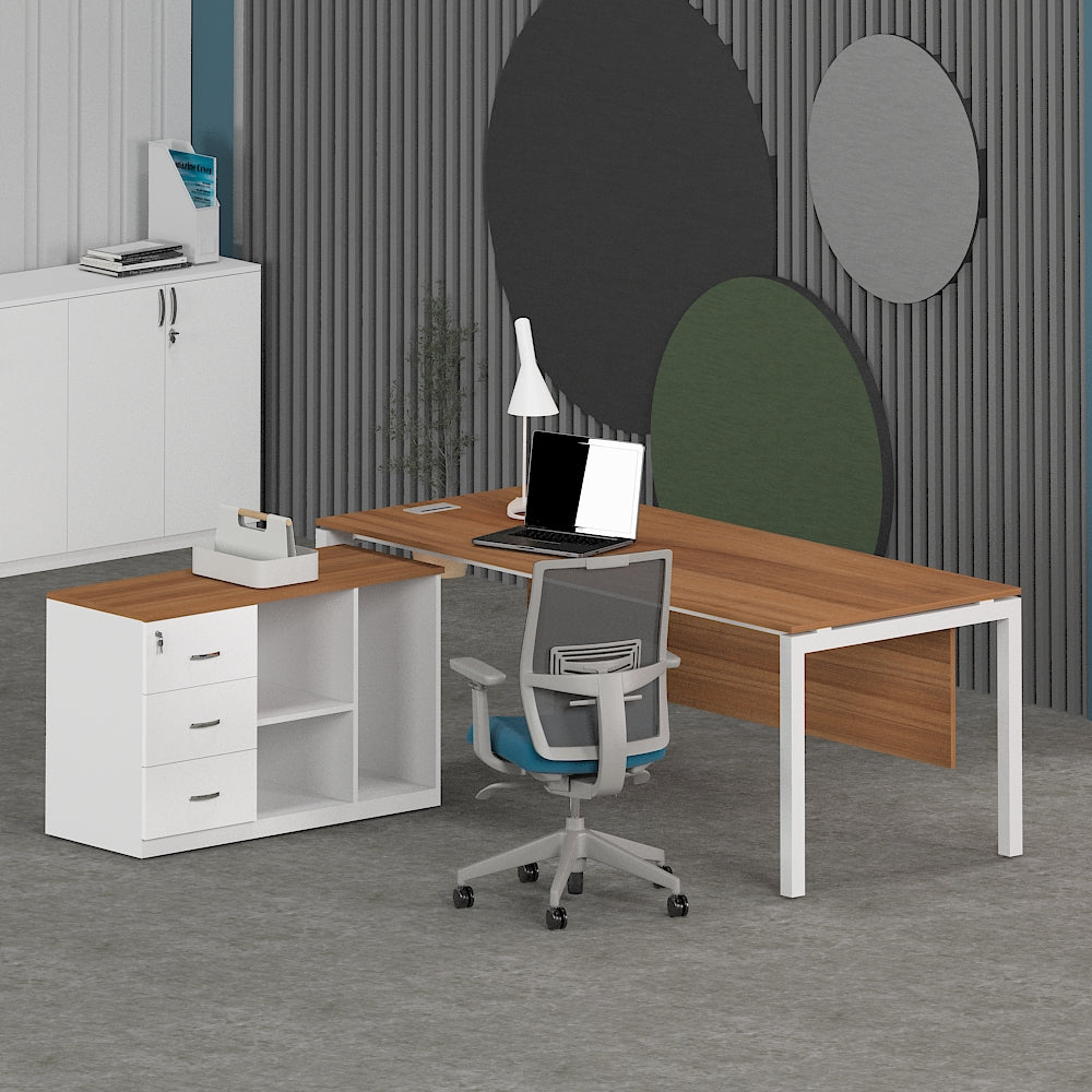 Matrix Office Executive Desk (with Side Cabinet) | Office Furniture Manufacturer & Supplier in Dubai | null