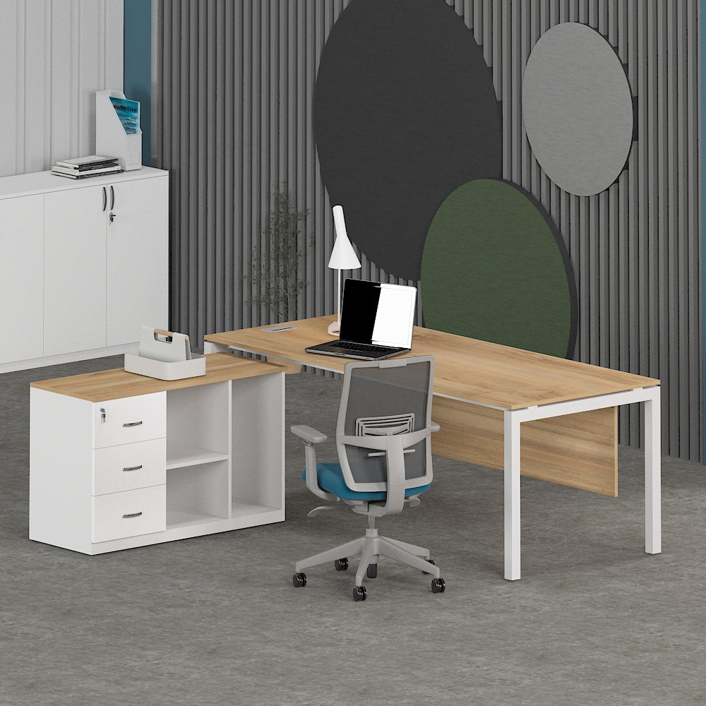 Matrix Office Executive Desk (with Side Cabinet) | Office Furniture Manufacturer & Supplier in Dubai | null