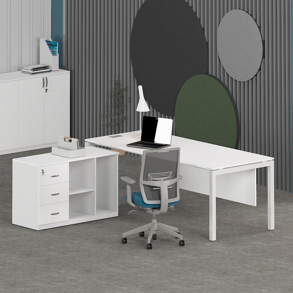 Matrix Office Executive Desk (with Side Cabinet) | Office Furniture Manufacturer & Supplier in Dubai | null