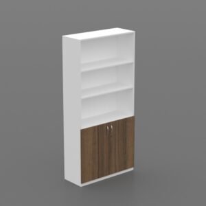 Full Height Cabinet(bottom wood top open Shelves)